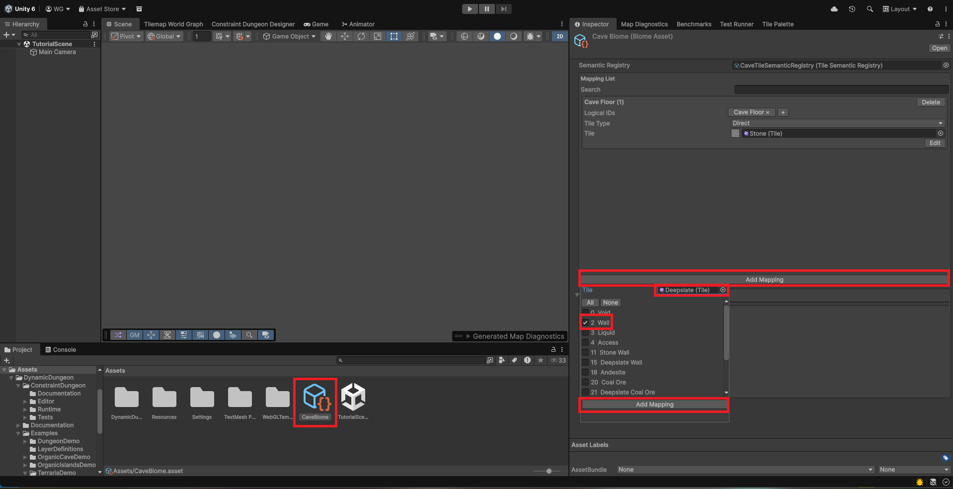 Biome Asset setup in the Inspector